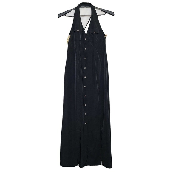 Asos Maternity Maxi Dress Button Front Halter - Picture 1 of 7